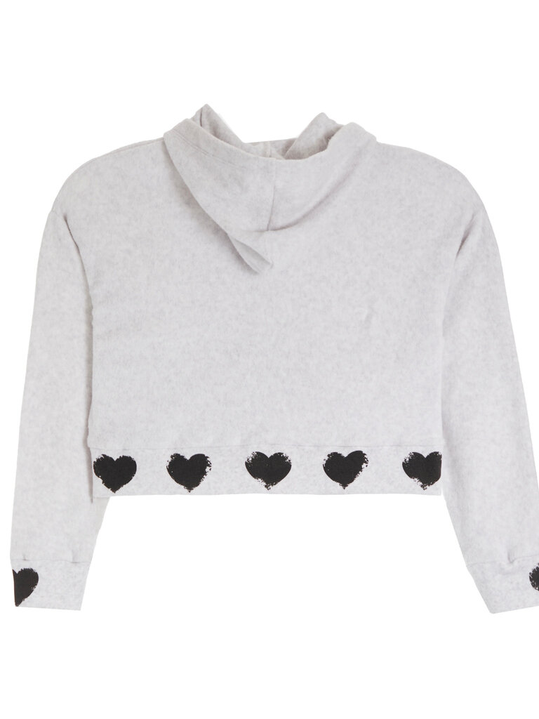 Flowers by Zoe Grey Fleece Heart Zip Hoodie