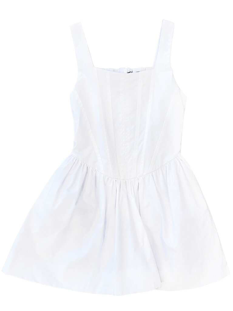 Flowers by Zoe White Poplin Dress