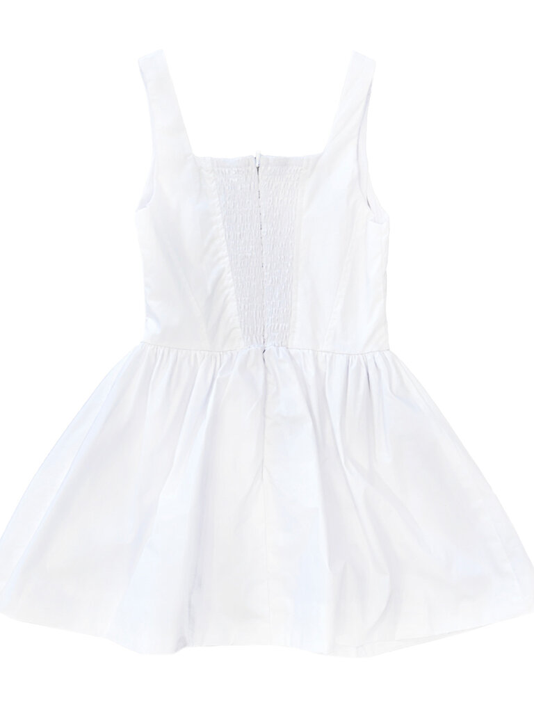 Flowers by Zoe White Poplin Dress
