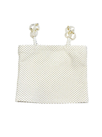 Les Tout Petit White Diamond Crystal Link Top Les Tout Petit White Diamond Crystal Link Top