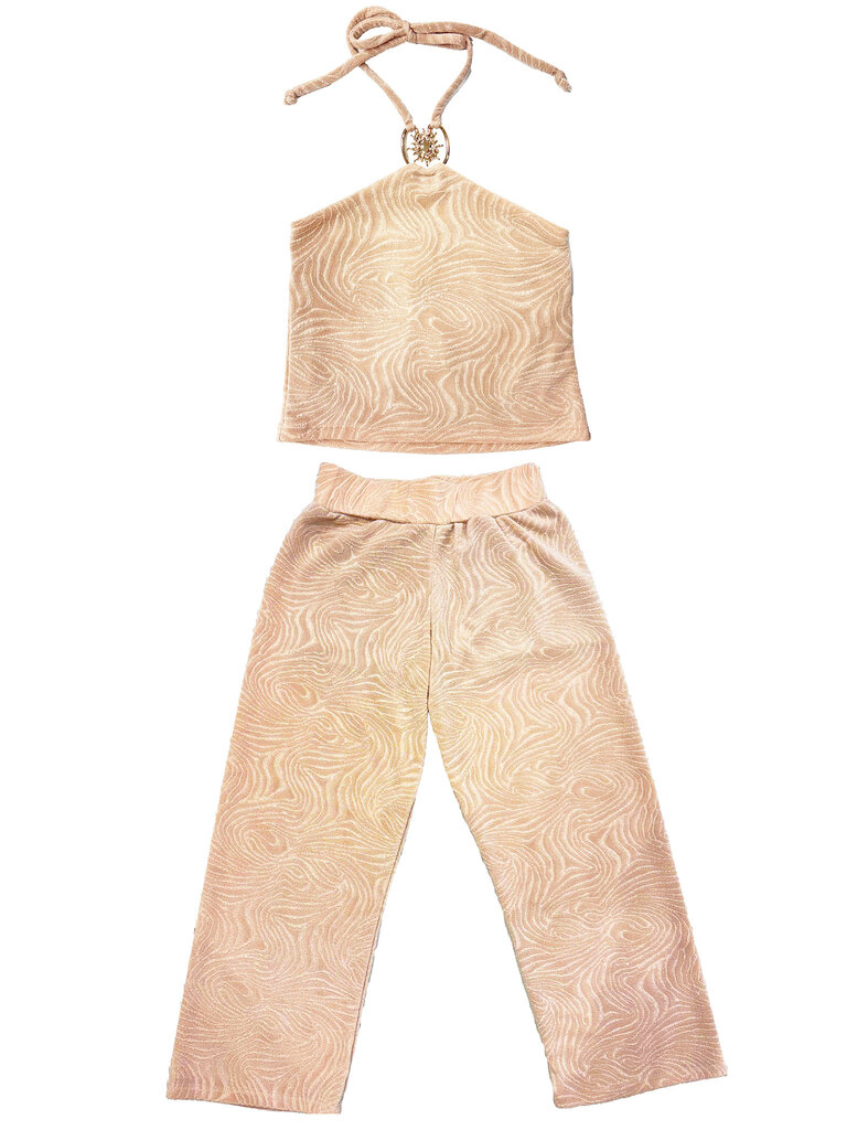 Les Tout Petit Mocha Ring Top & Pant Set