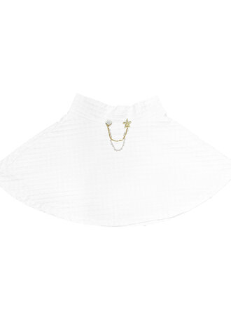 Les Tout Petit White Sea Chain Circle Skirt Les Tout Petit White Sea Chain Circle Skirt