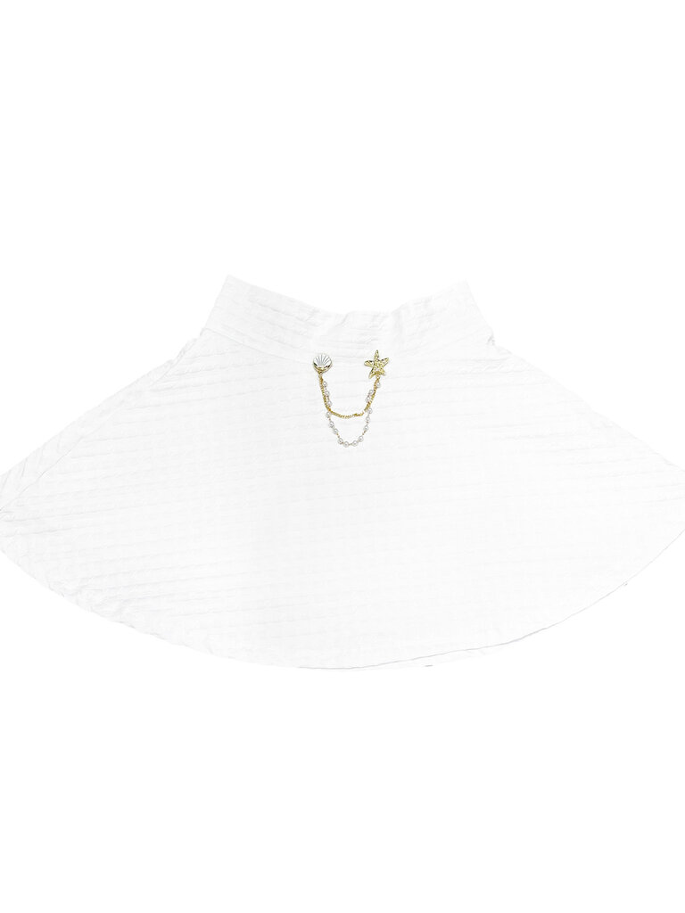 Les Tout Petit White Sea Chain Circle Skirt