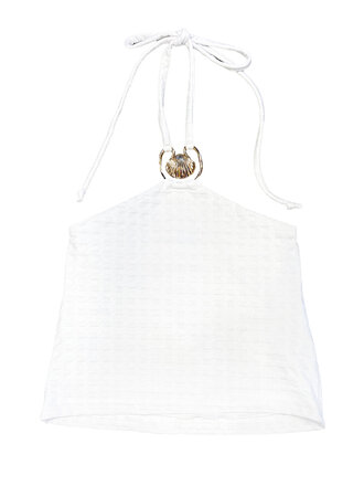 Les Tout Petit White Milla Shell Top Les Tout Petit White Milla Shell Top