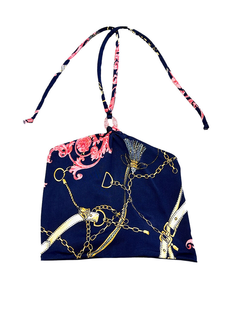 Les Tout Petit Ravello Ritz Print Tie Top