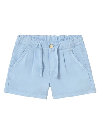 Mayoral Light Blue Cotton Linen Shorts