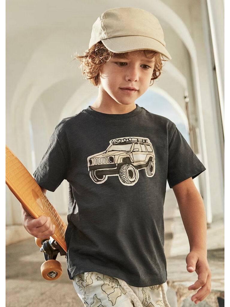 Mayoral Boys Grey Cotton Jeep T-Shirt
