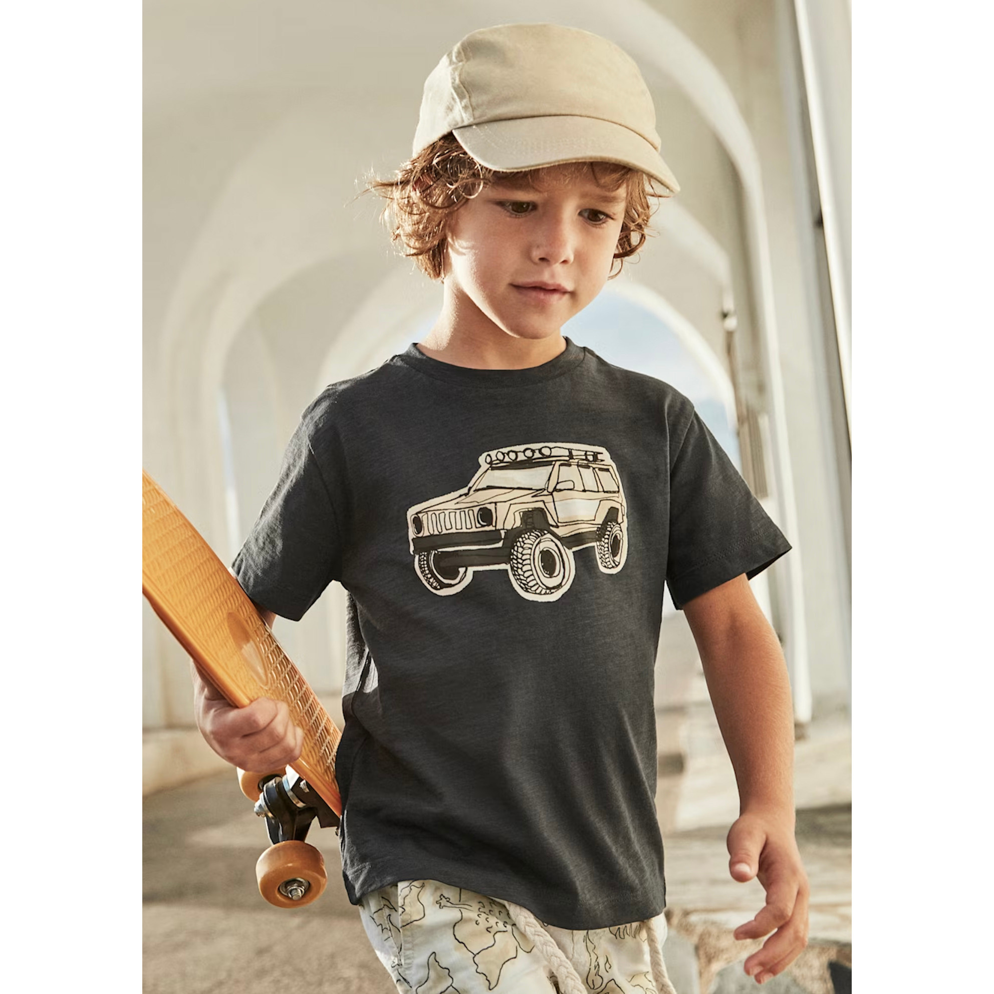 Mayoral Short Sleeve Tee - Asphalt Truck Mayoral Short Sleeve Tee - Asphalt Truck