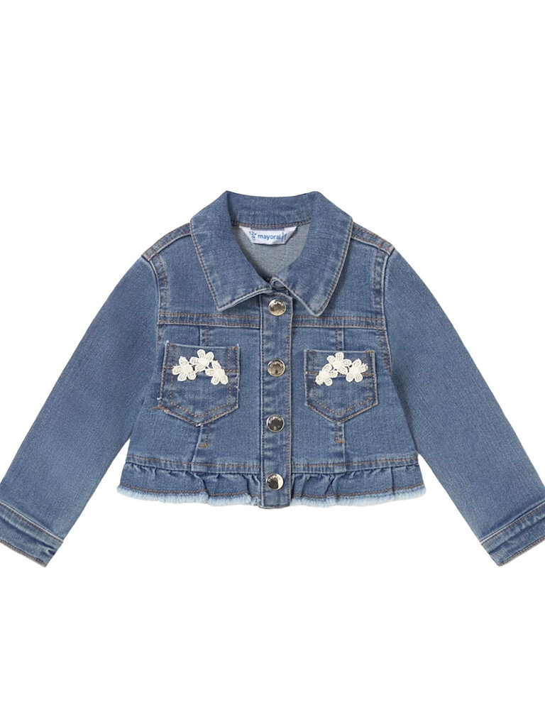 Mayoral Ruffle Denim Jacket