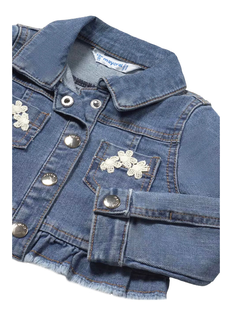 Mayoral Ruffle Denim Jacket
