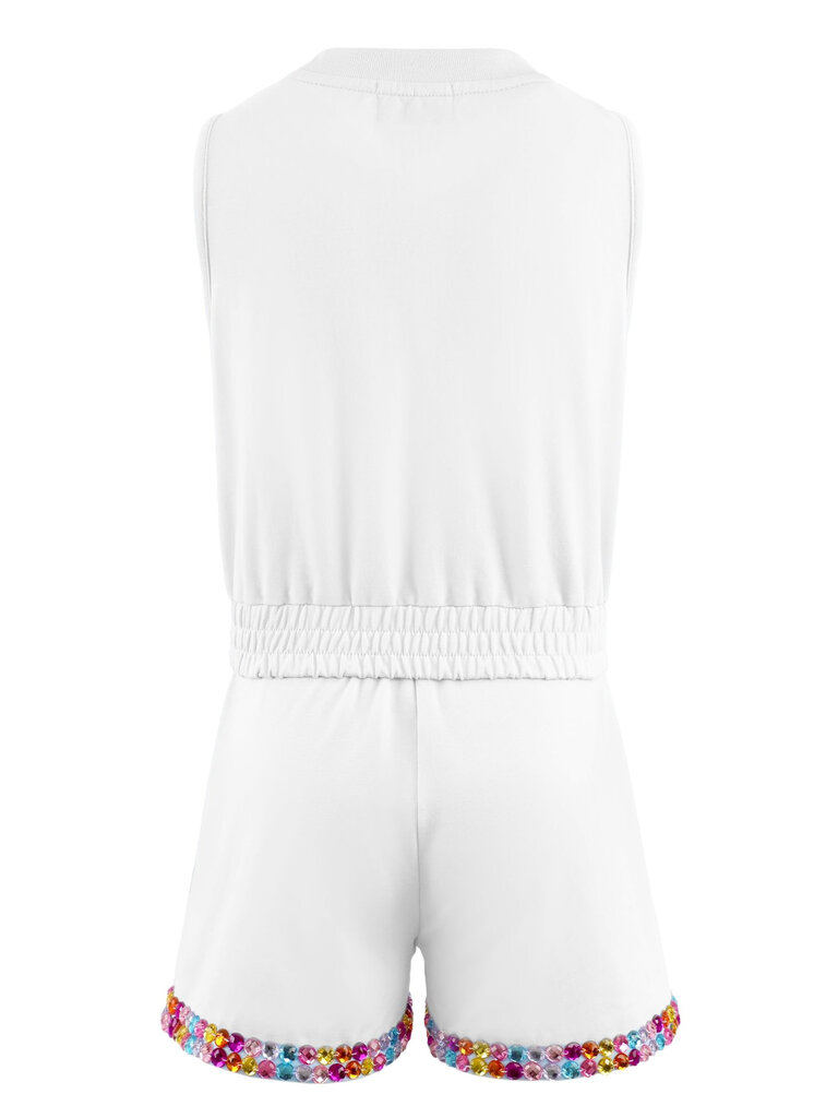 Lola and the Boys White Rainbow Gems Short Set