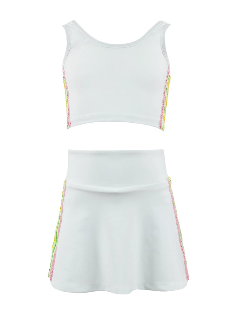 Lola and the Boys Rainbow Sherbet Sequin Tennis Set