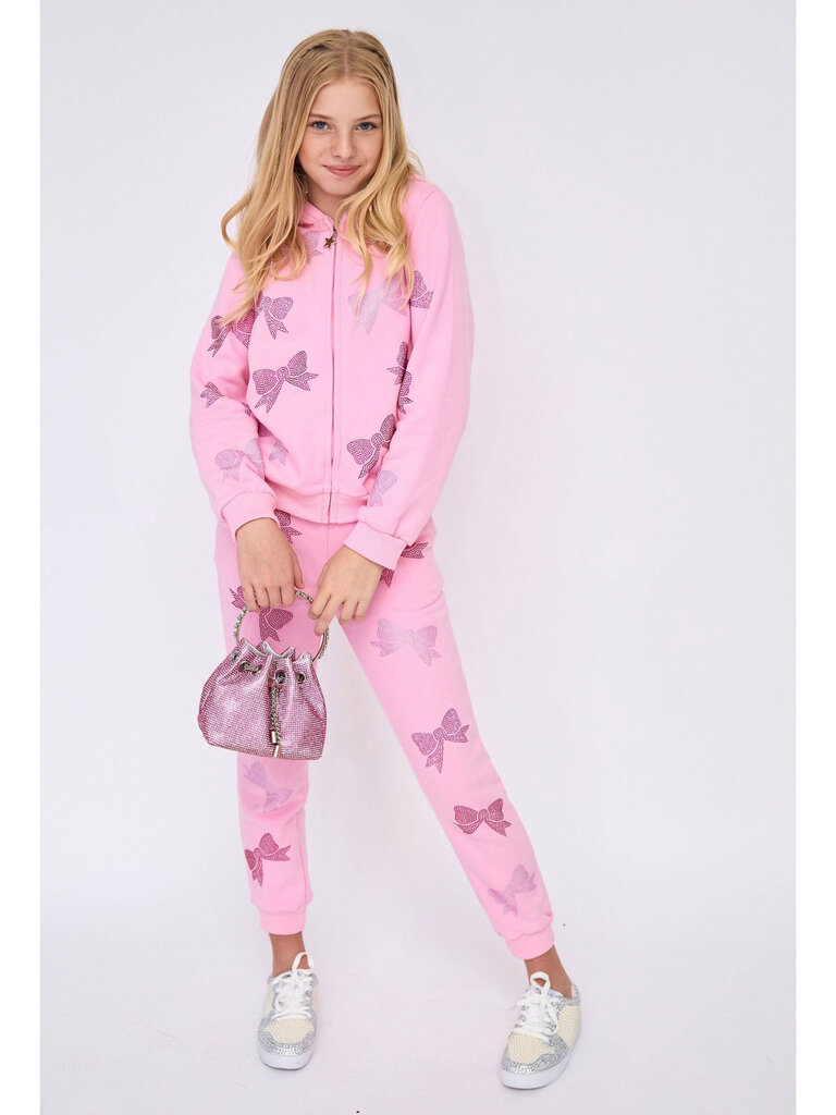 Lola and the Boys Crystal Bow Jogger Set