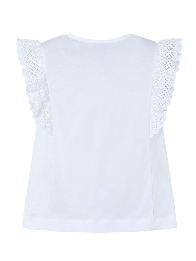 Mayoral White Crochet T-Shirt
