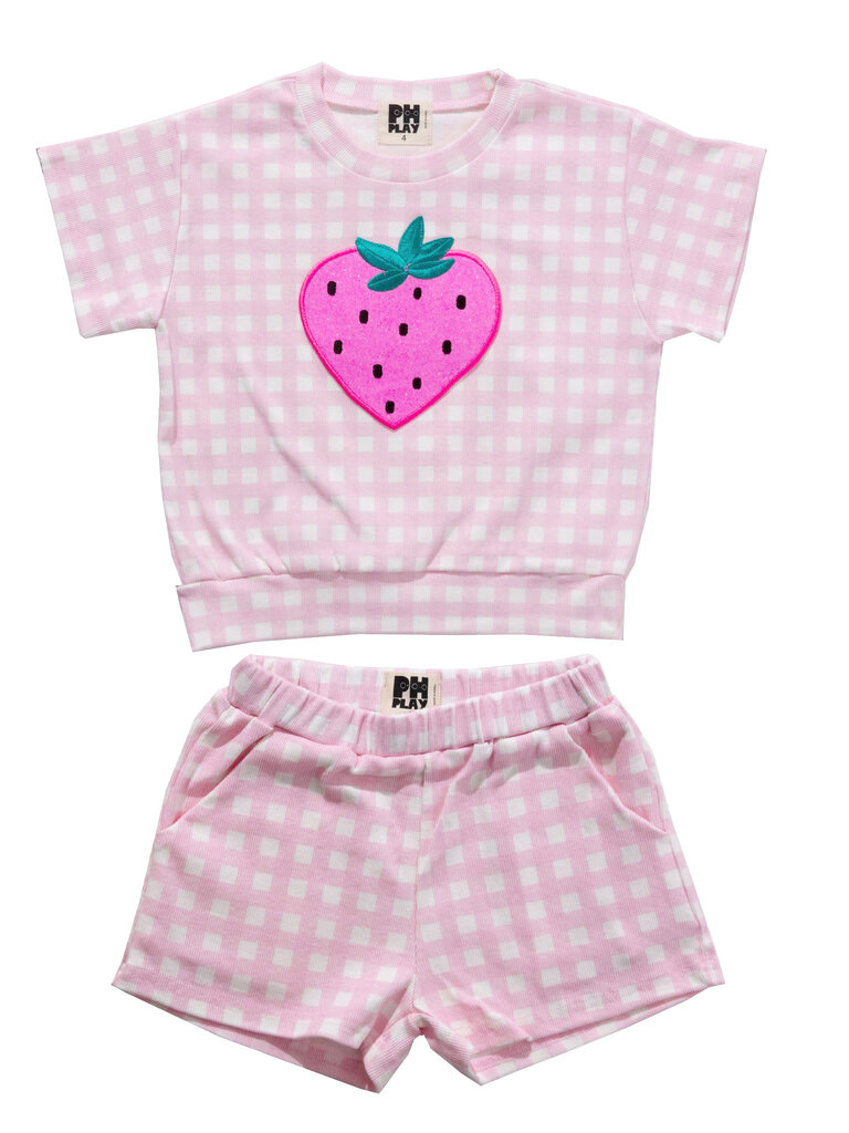 Petite Hailey Strawberry Sweatshirt Set
