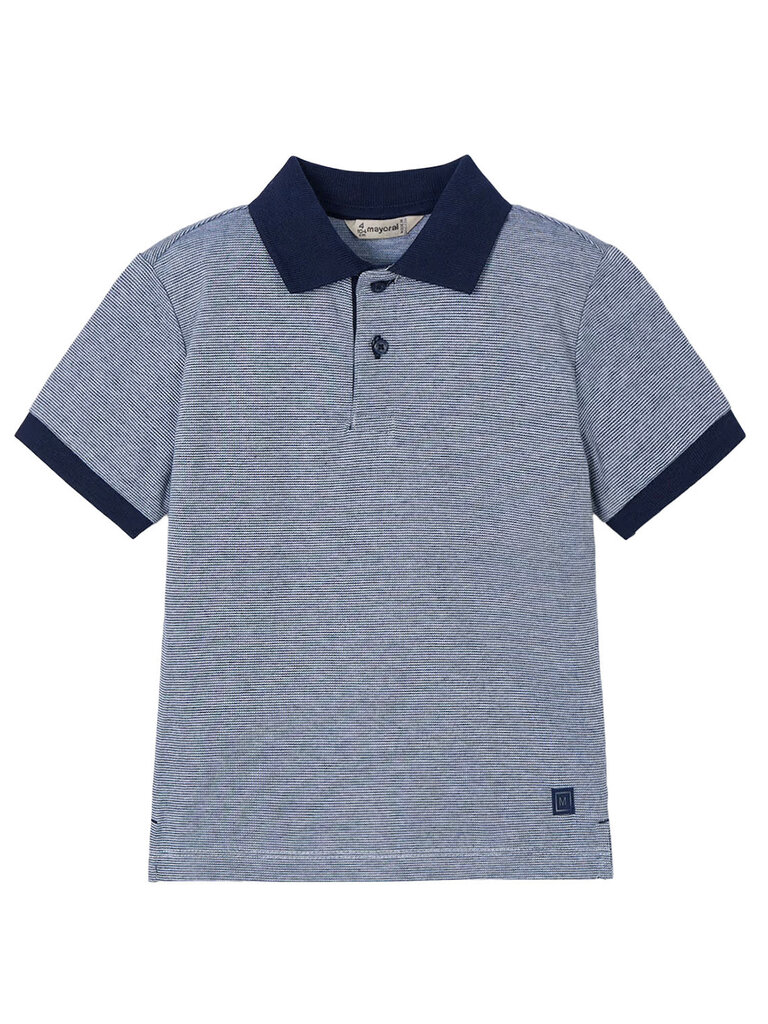 Mayoral Navy Stripe Polo Shirt