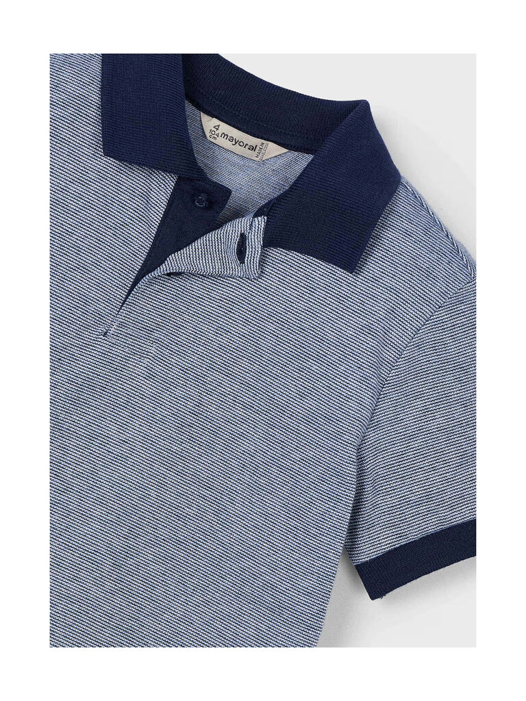 Mayoral Navy Stripe Polo Shirt