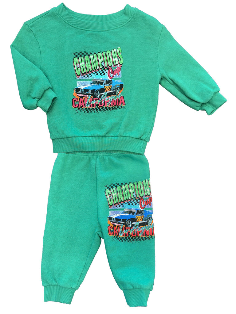 Californian Vintage Green Champions Sweatshirt Set