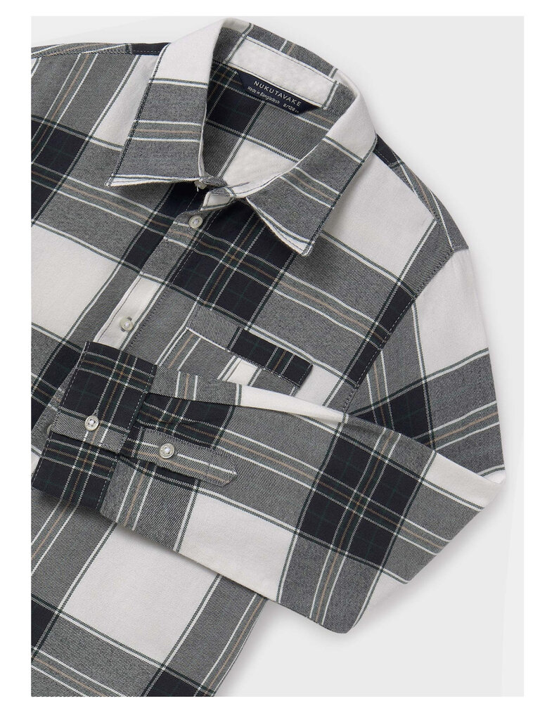Mayoral Storm Plaid LS Shirt