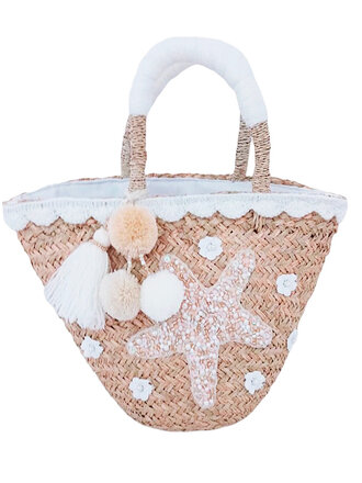 Bela & Nuni Seashell Straw Bag