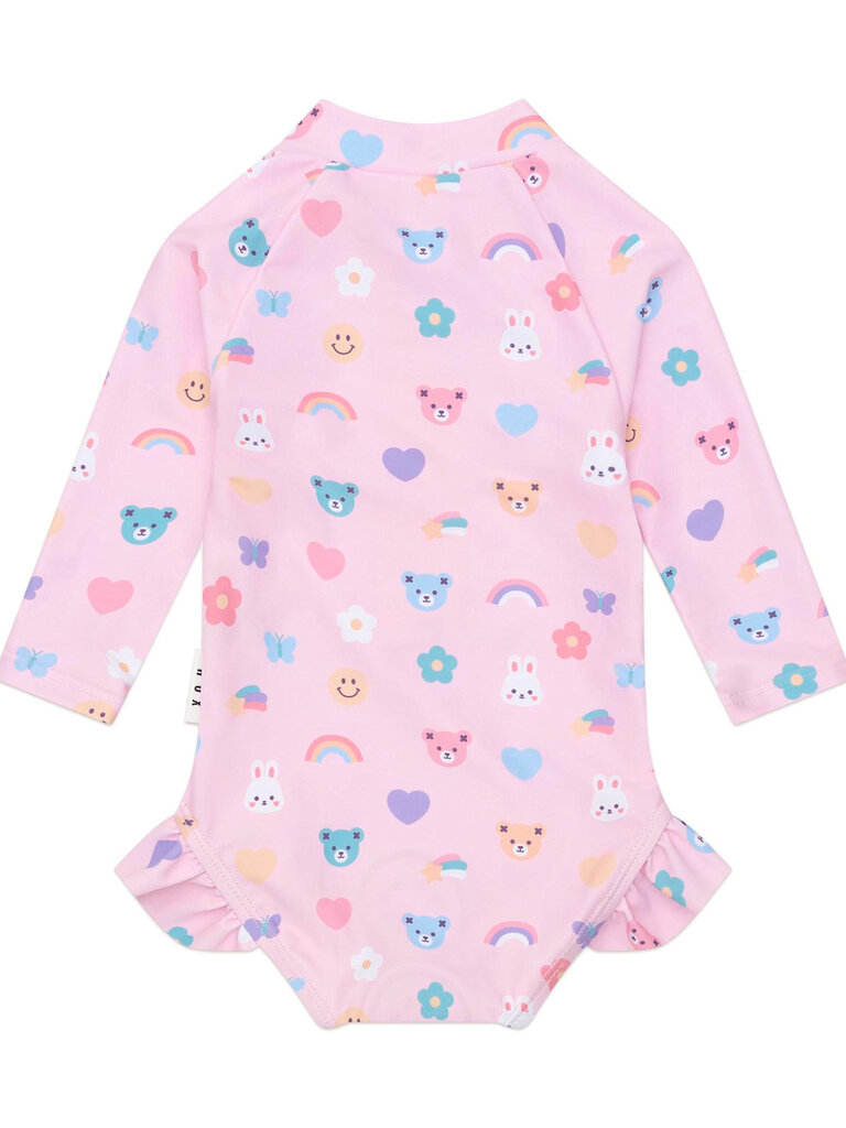 HUXBABY HUX Emoji Zip Swimsuit