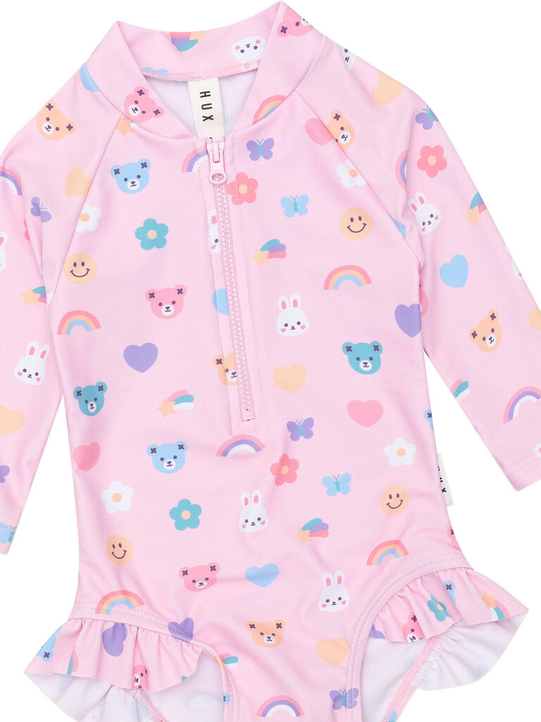 HUXBABY HUX Emoji Zip Swimsuit