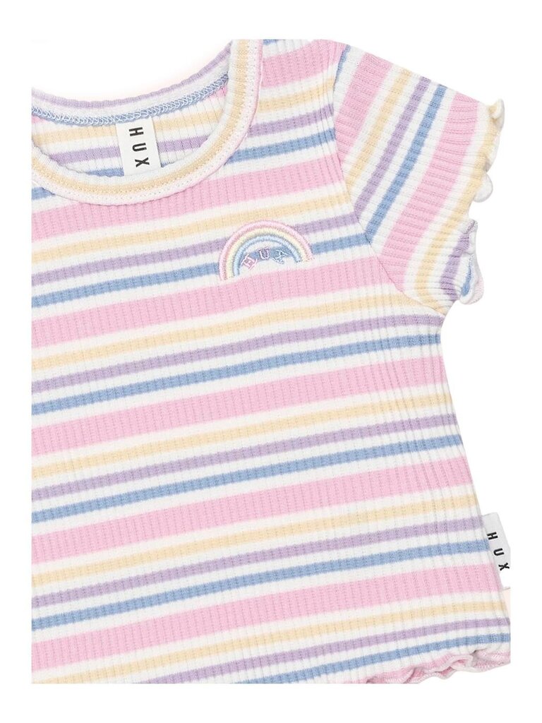 HUXBABY Rainbow Stripe Rib Set