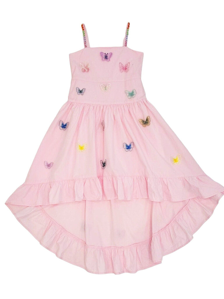 Lola and the Boys Rainbow Butterfly High Low Dress