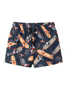 Mayoral Boys Skateboard Swim Shorts - Pumpkin and Bean