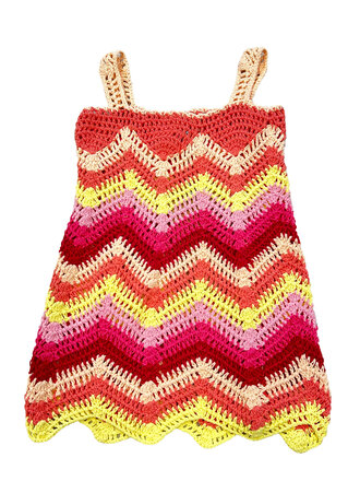 Bela & Nuni Blooming Peach Crochet Dress Bela & Nuni Blooming Peach Crochet Dress