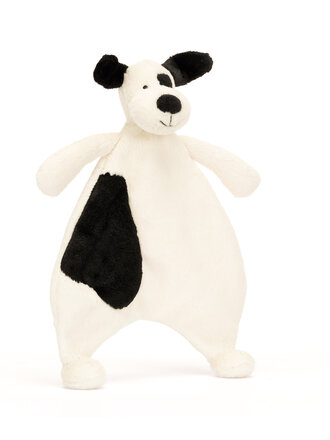 Jellycat Bashful Black & Cream Puppy Comforter Jellycat Bashful Black & Cream Puppy Comforter