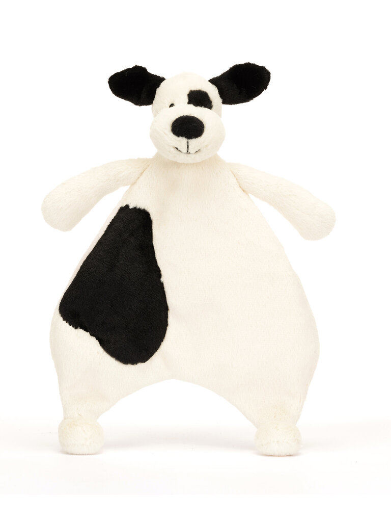 Jellycat Bashful Black & Cream Puppy Comforter