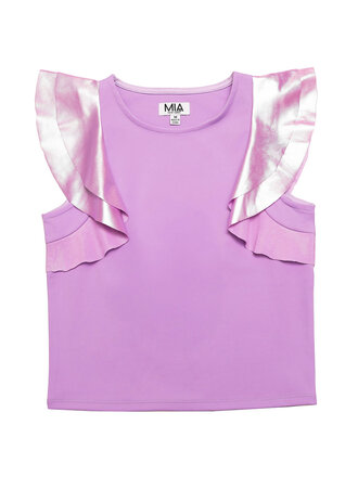 MIA New York Orchid Shimmer Flutter Top MIA New York Orchid Shimmer Flutter Top