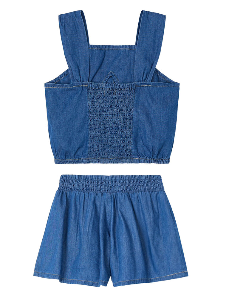 Mayoral Girls Blue Chambray Shorts