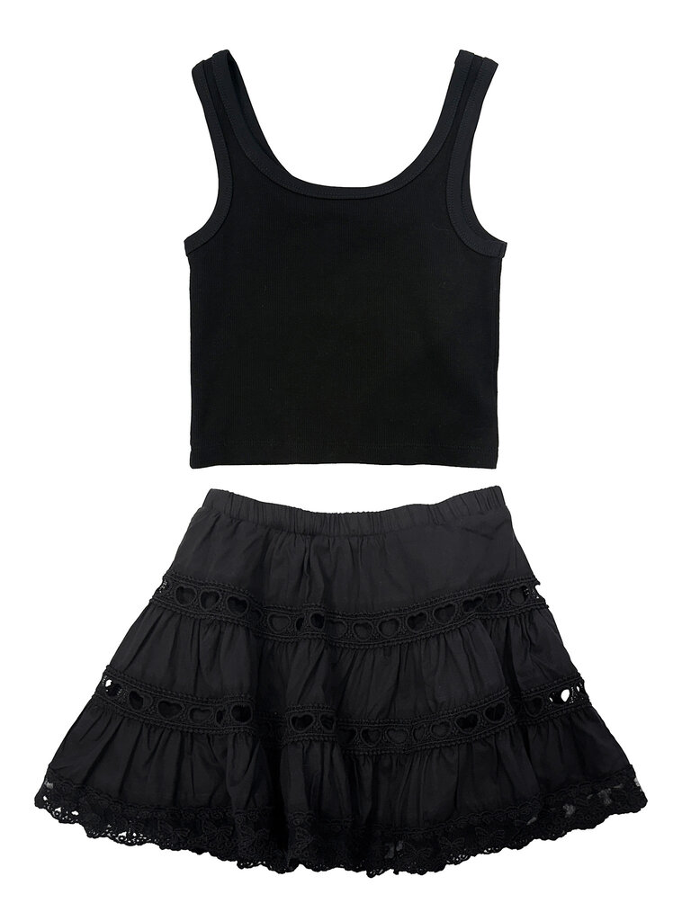THEME Harlow Black Heart Cut Out Tank