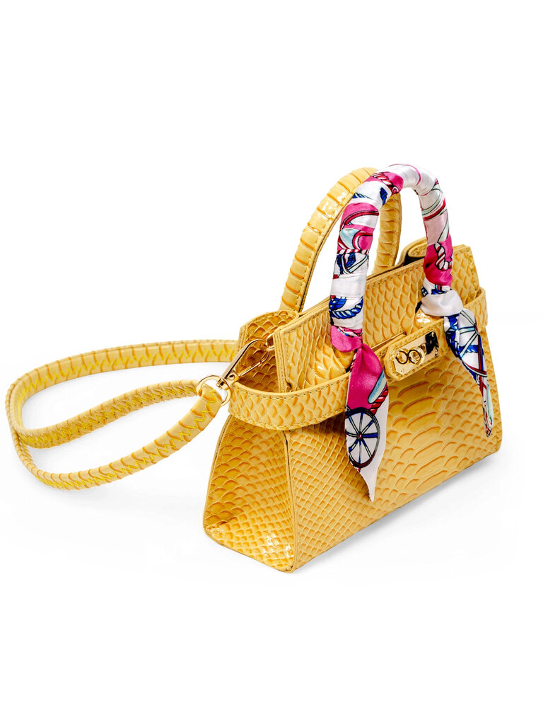 Zomi Gems Vivid Crocodile Scarf Handbag