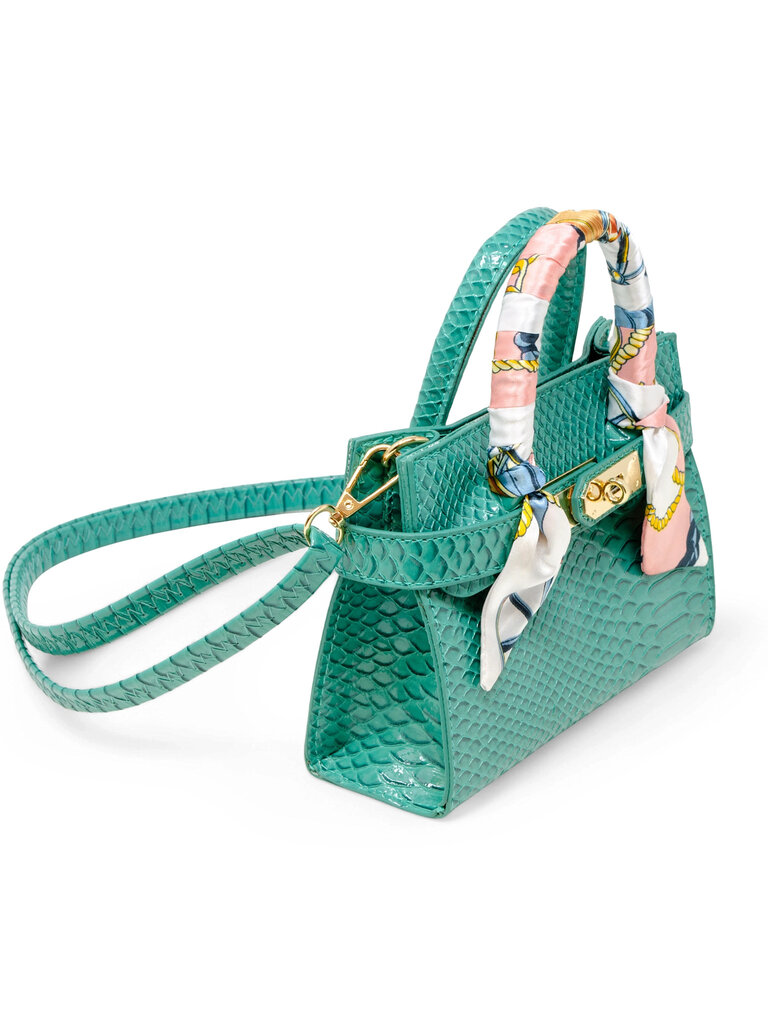 Zomi Gems Vivid Crocodile Scarf Handbag