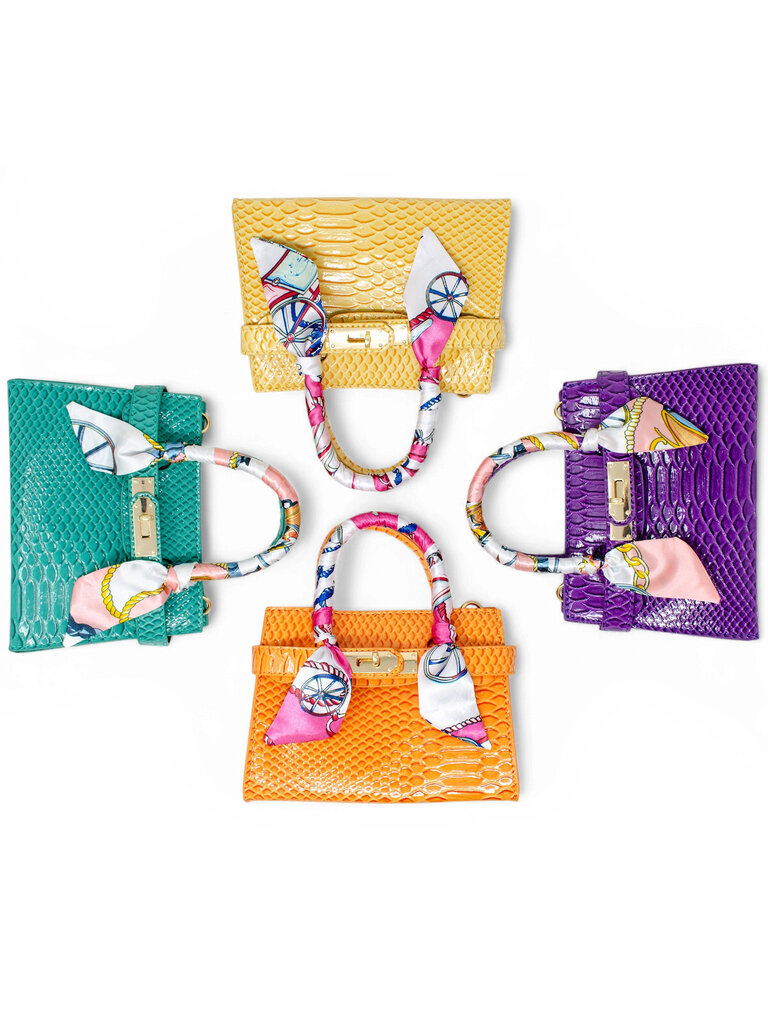 Zomi Gems Vivid Crocodile Scarf Handbag