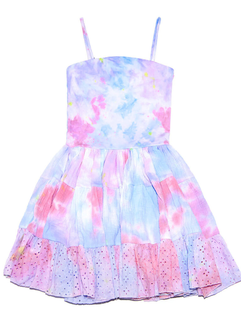Flowers by Zoe Pastel Tie Dye Eyelet Dress