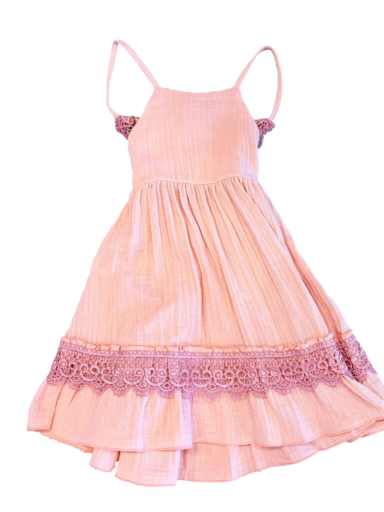 Bela & Nuni Rose Lace Back Dress