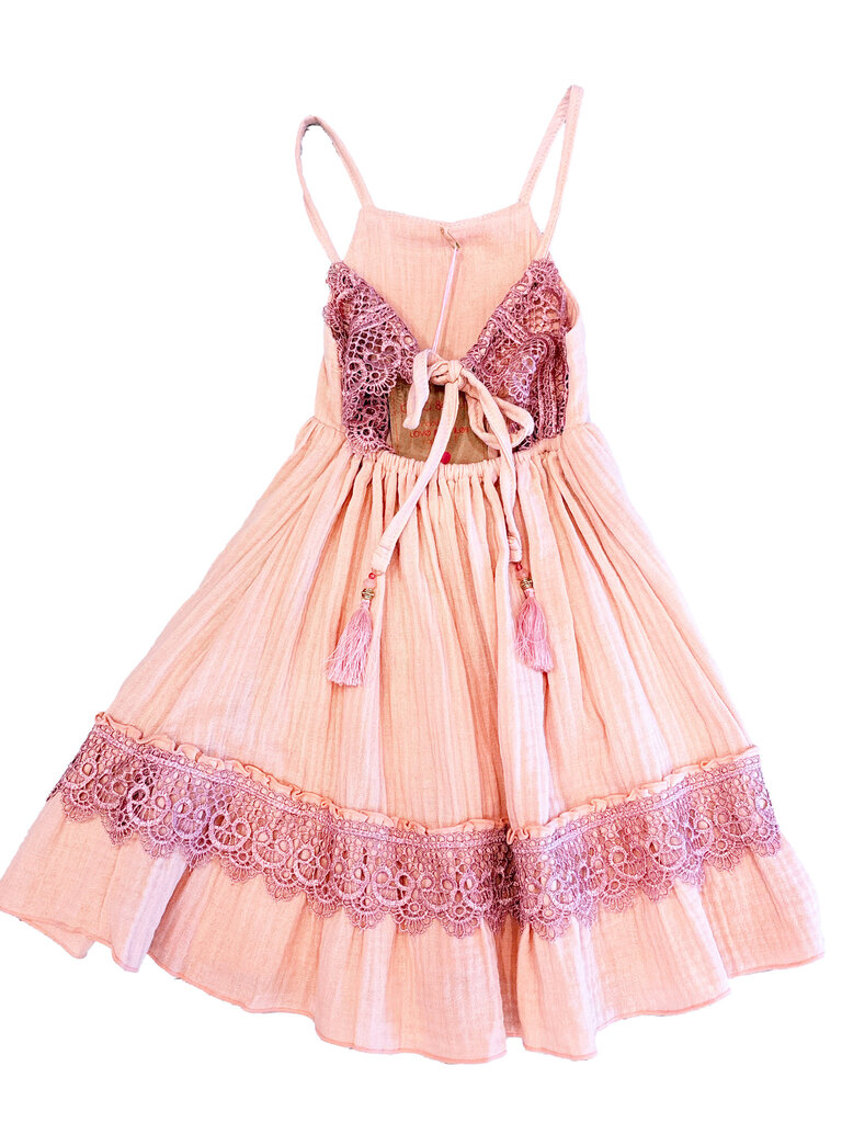 Bela & Nuni Rose Lace Back Dress