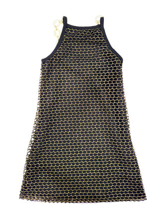 Les Tout Petit Black Gold Crystal Dress Les Tout Petit Black Gold Crystal Dress