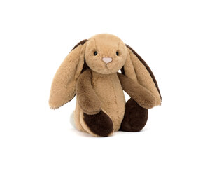 Jellycat Bashful Patchwork Brown Bunny - Pumpkin and Bean