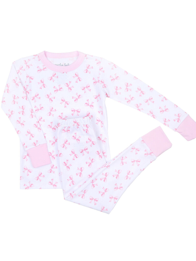 Magnolia Baby Pink Bows Long Pajamas