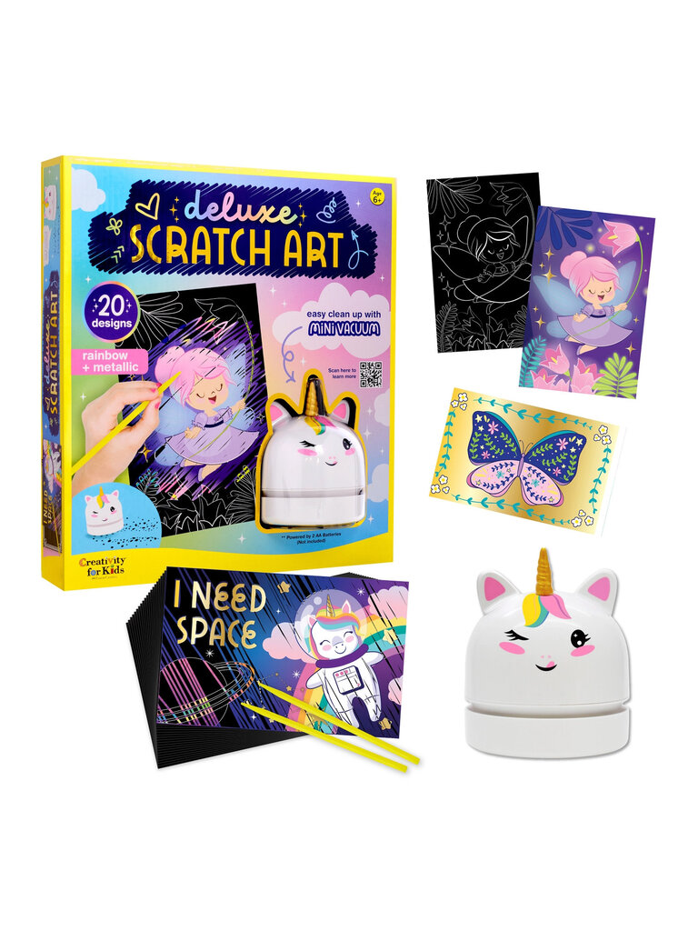 Faber Castell Deluxe Scratch Art Kit with Mini Vacuum