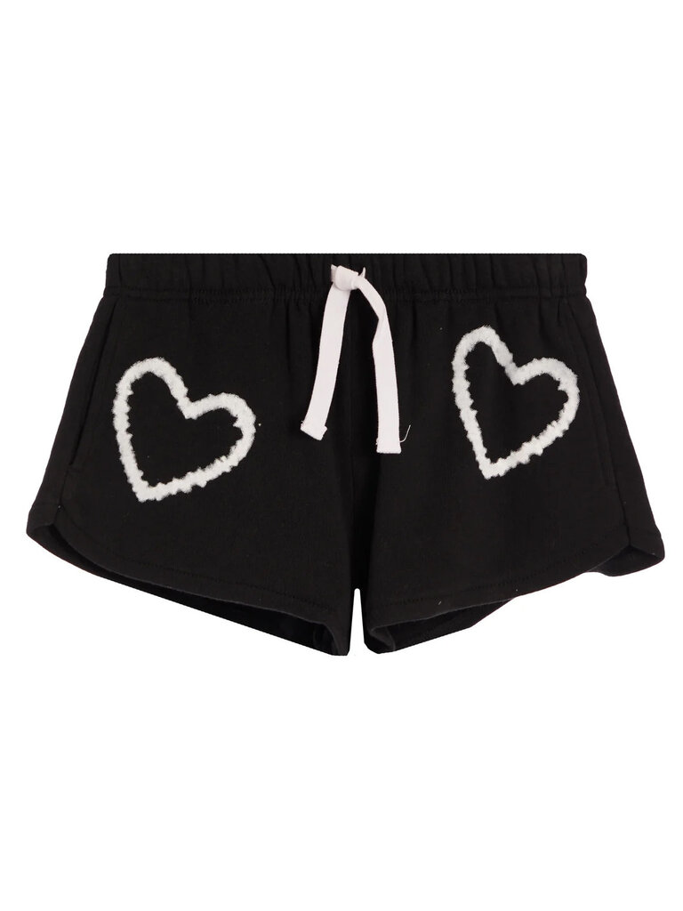 Flowers by Zoe Spray Hearts Black Short