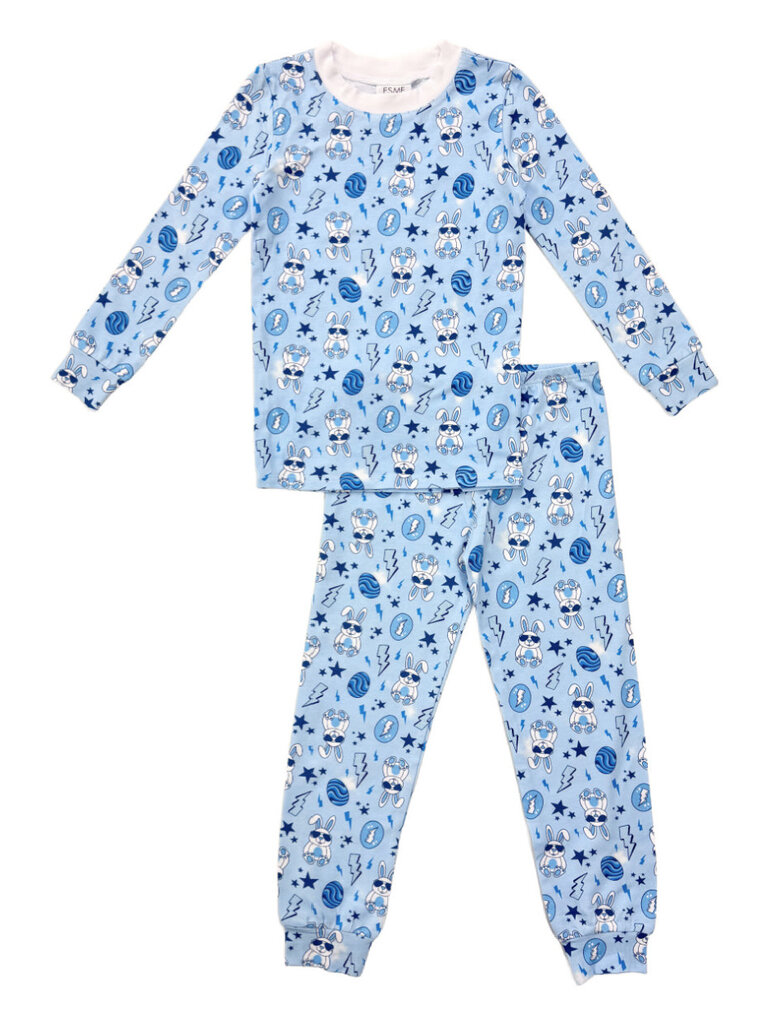 Esme Loungewear Blue Bunny Pajamas