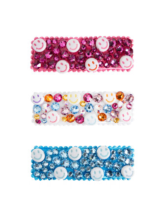 Bari Lynn Full Crystal Smiley Clip Bari Lynn Full Crystal Smiley Clip