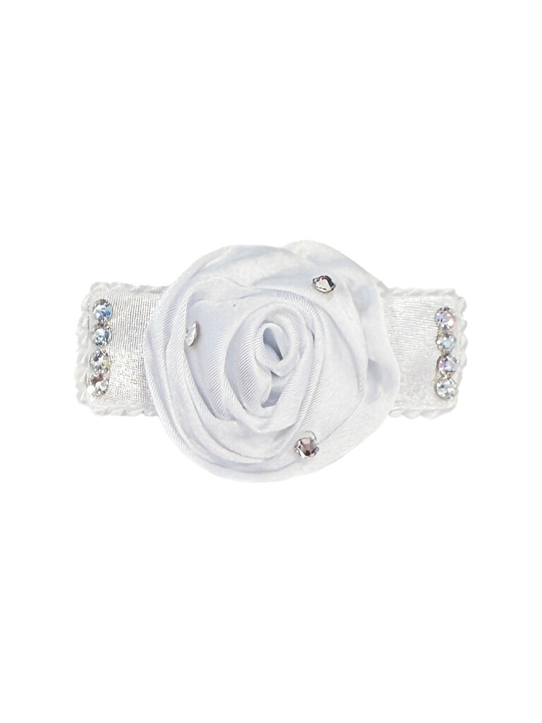 Bari Lynn Crystal Satin Rose Clip