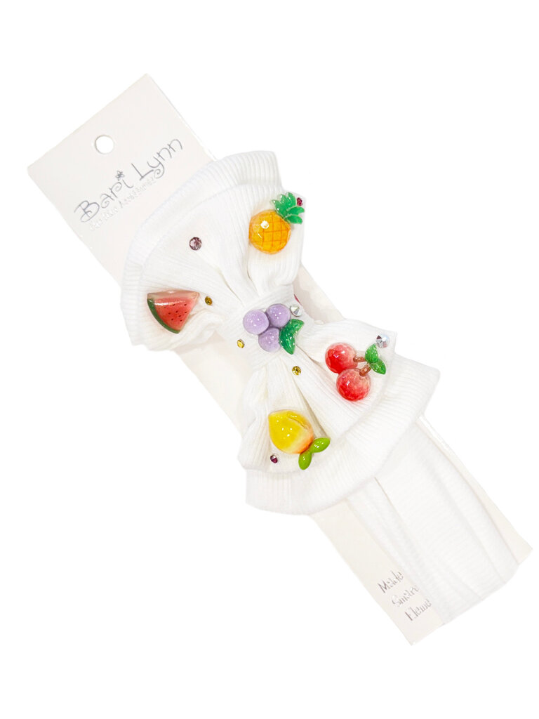 Bari Lynn Cotton Fruit Charm Bow Headband